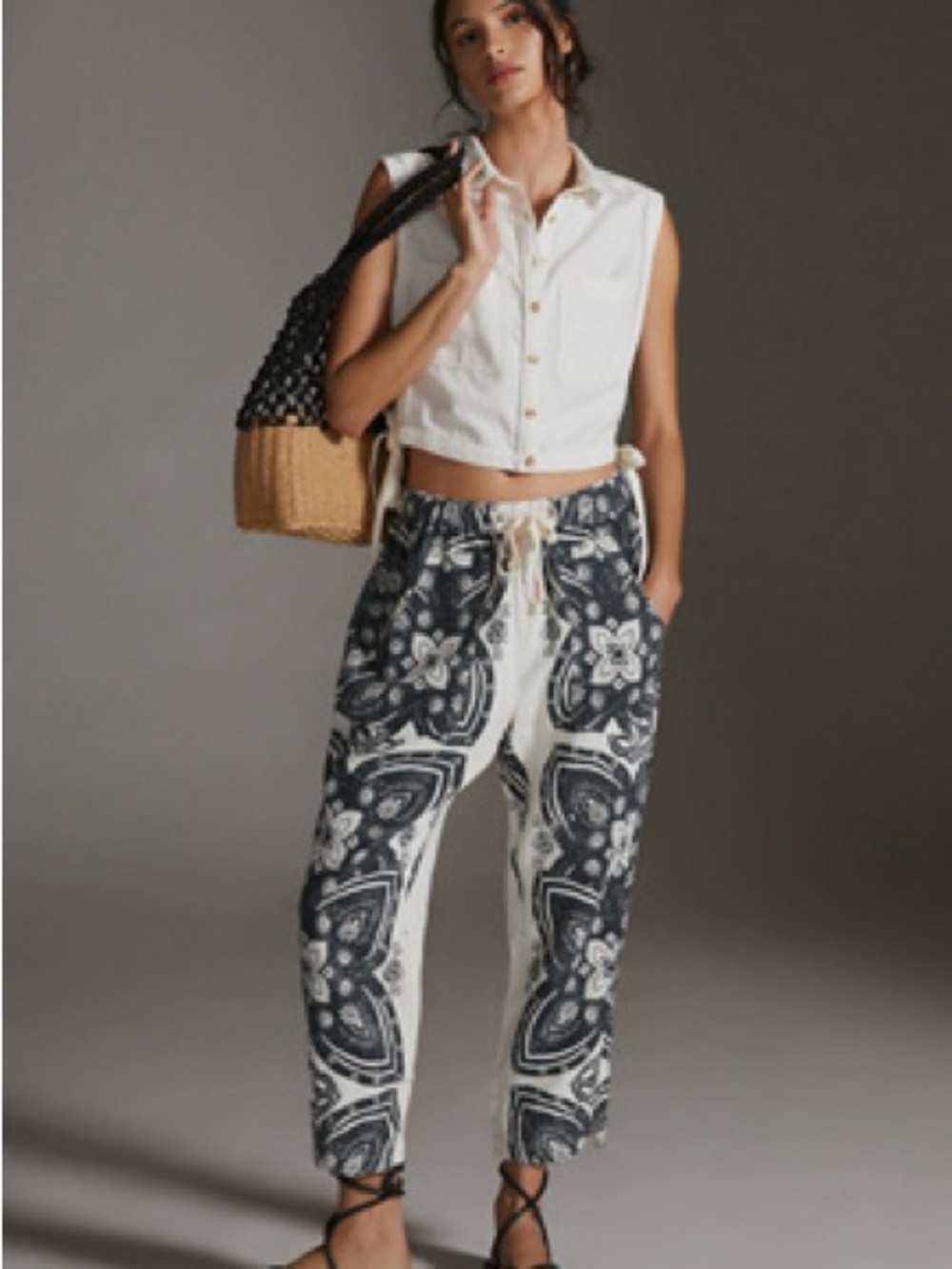 NWT Anthropologie Pilcro The Cottage Pant Sz SDrawstring Jogger Pants
